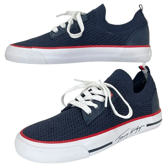 NWOB Tommy Hilfiger Gessie Navy Knit Stretch Womens Sneakers Size 7.5M - Picture 9 of 9